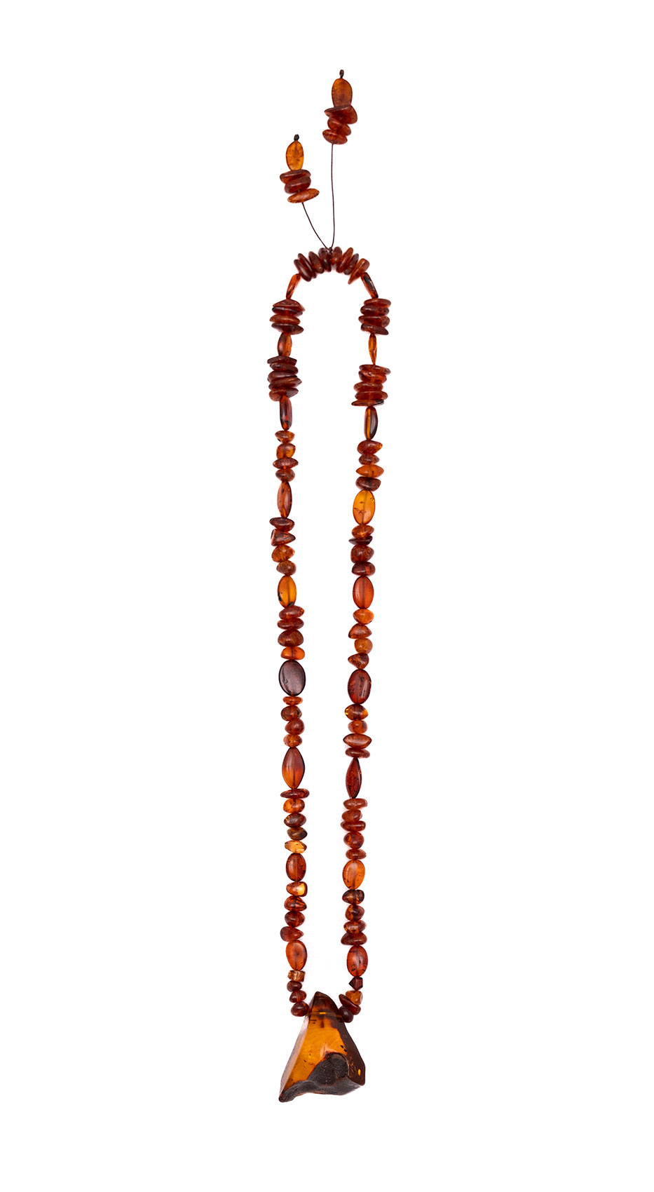 Necklace made of genuine amber from Baltic sea - cut by hand.