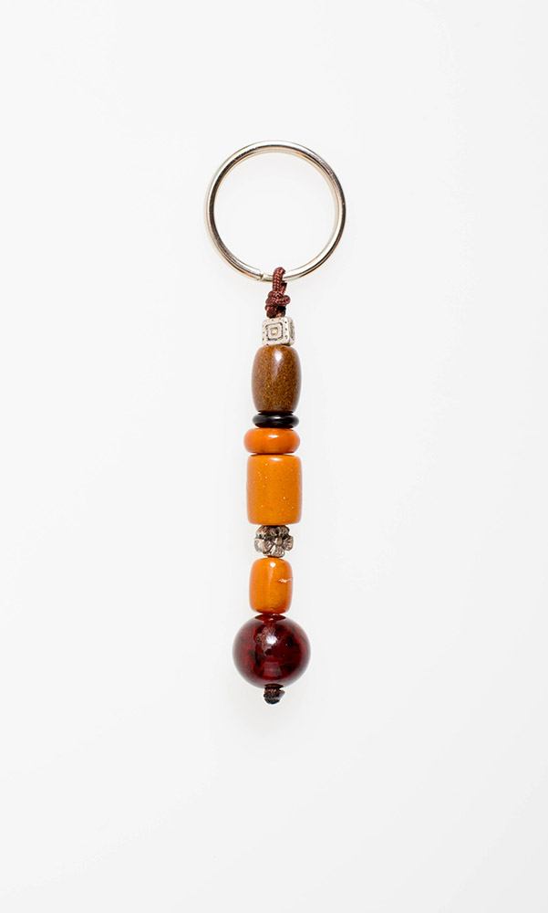 Keyring from Baltic Sea amber and tin 