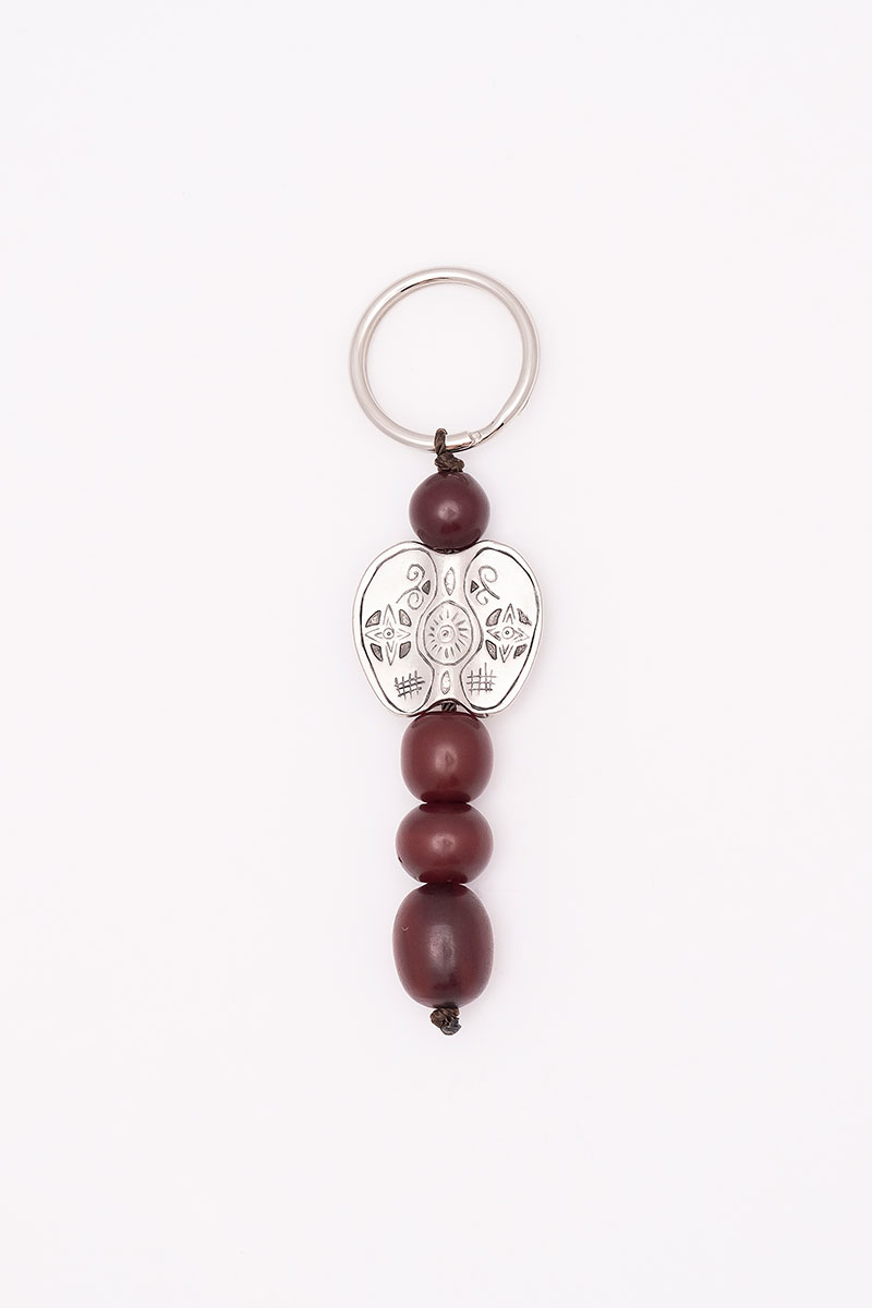 Key ring made of old  mixture of amber and bakelite, 