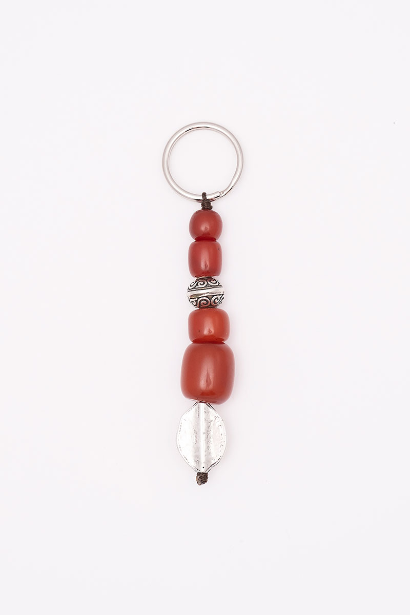 Key ring made of old  mixture of amber and bakelite, 