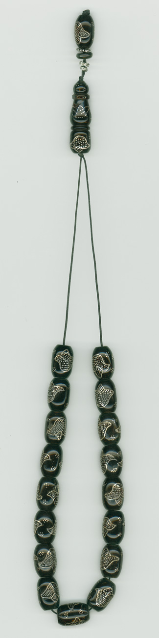 Black coral (Yusuri) with silver 