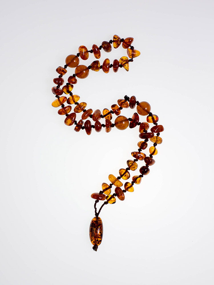 Catholic prayer object-Rosary-made of amber from Baltic sea (cut by hand)